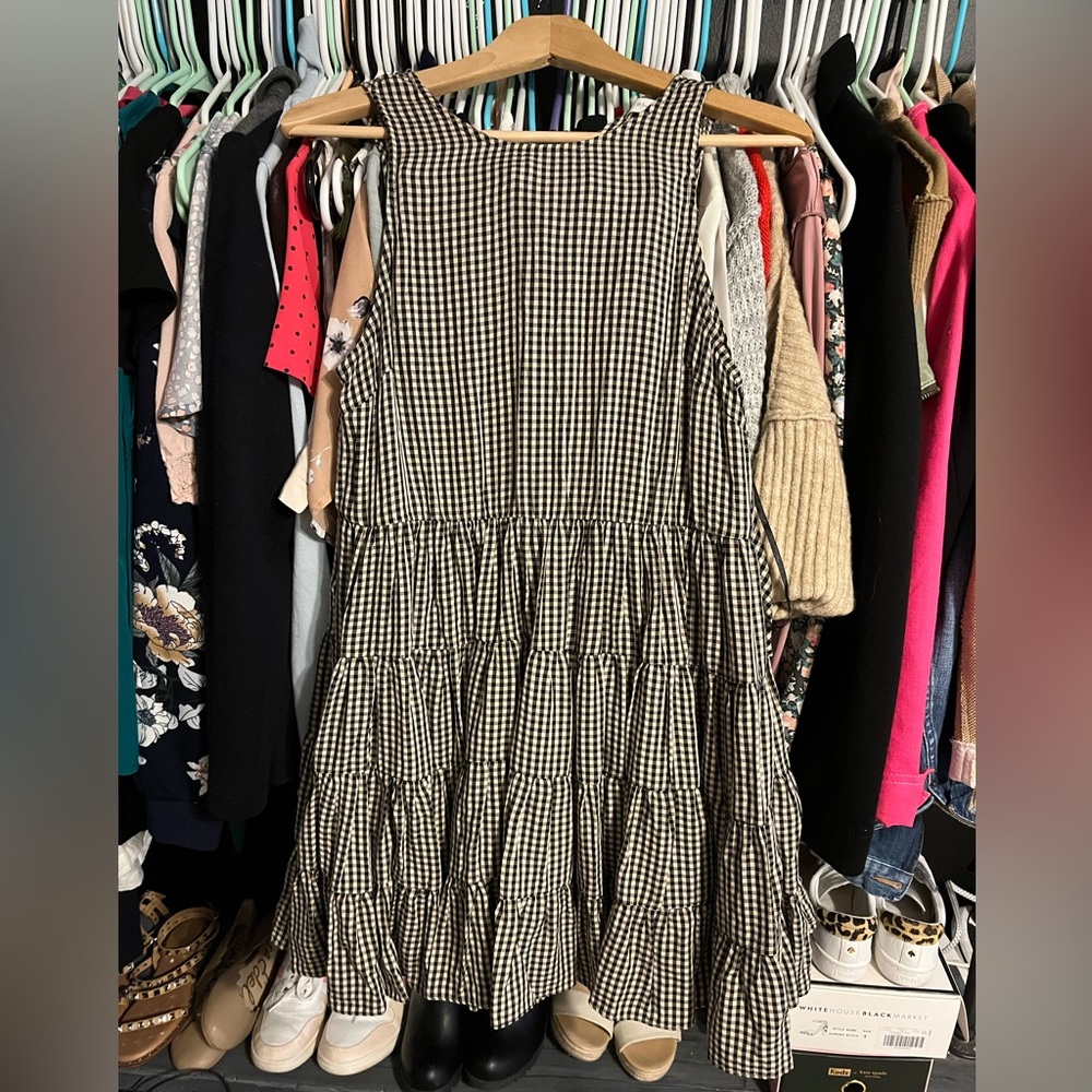 Gingham mini dress